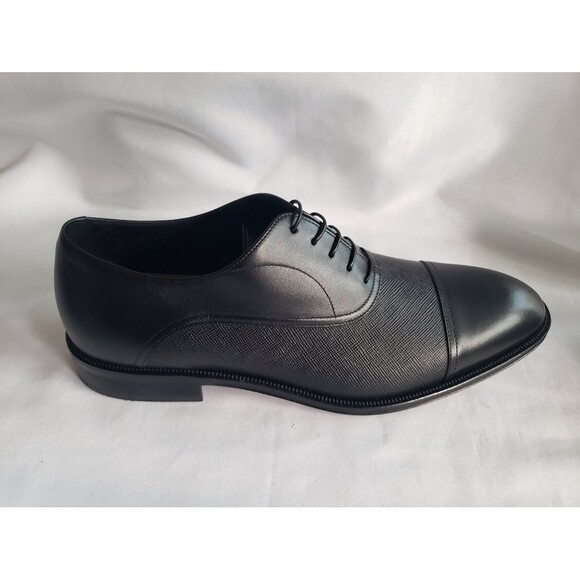 Boss Oxford Derby Dress Shoes  Plain Saffiano Leather Black 50509295-001 Mens 10 main image 9